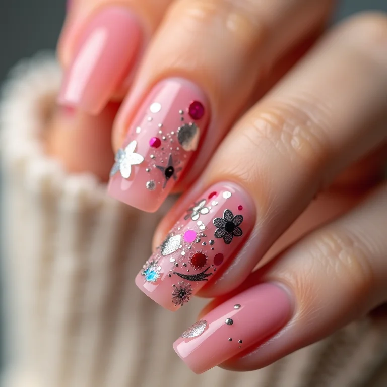 Unhas Decoradas com Adesivos