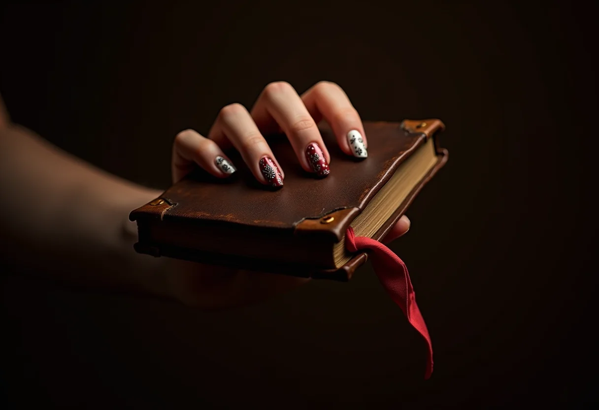 Unhas decoradas com estampa de bandana country