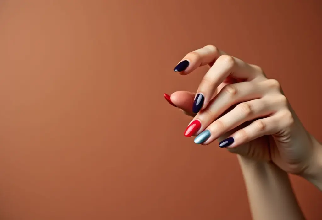 Unhas decoradas com francesinha diferente