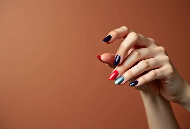 Unhas decoradas com francesinha diferente