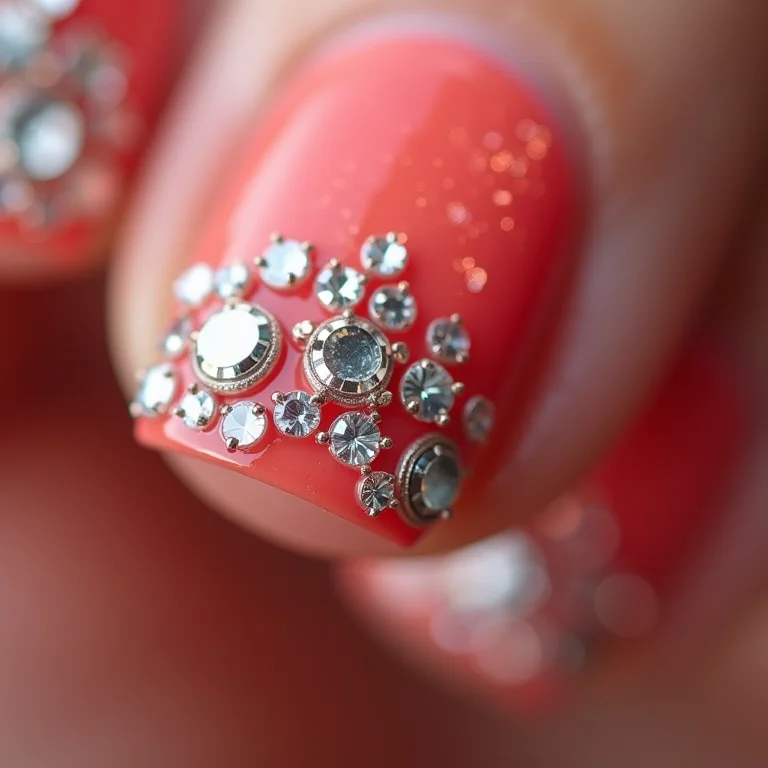 Unhas decoradas com joias