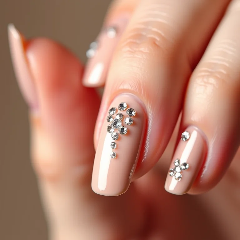Unhas decoradas com pedrarias