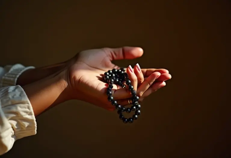 Unhas decoradas com símbolos da Umbanda