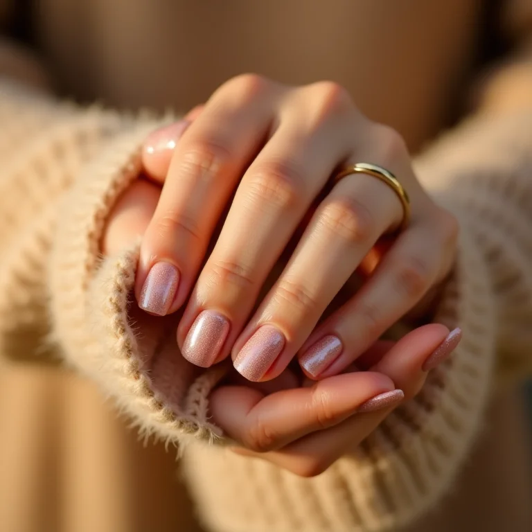 Unhas decoradas delicadas em gel: durabilidade e brilho.