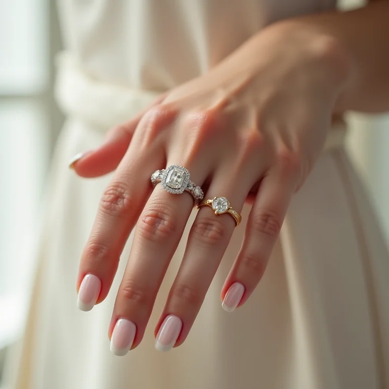 Unhas decoradas delicadas para noivas: elegância impecável.