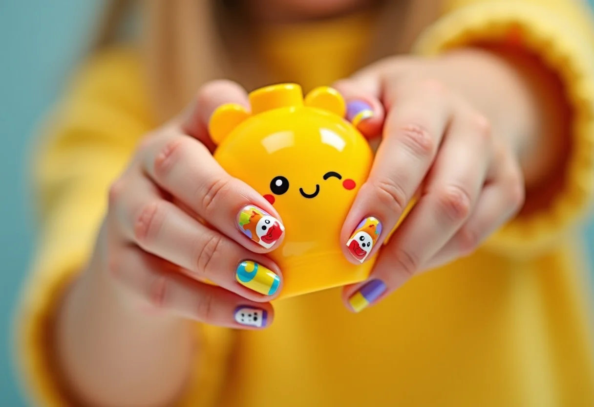 Unhas decoradas infantil com tema de bichinhos