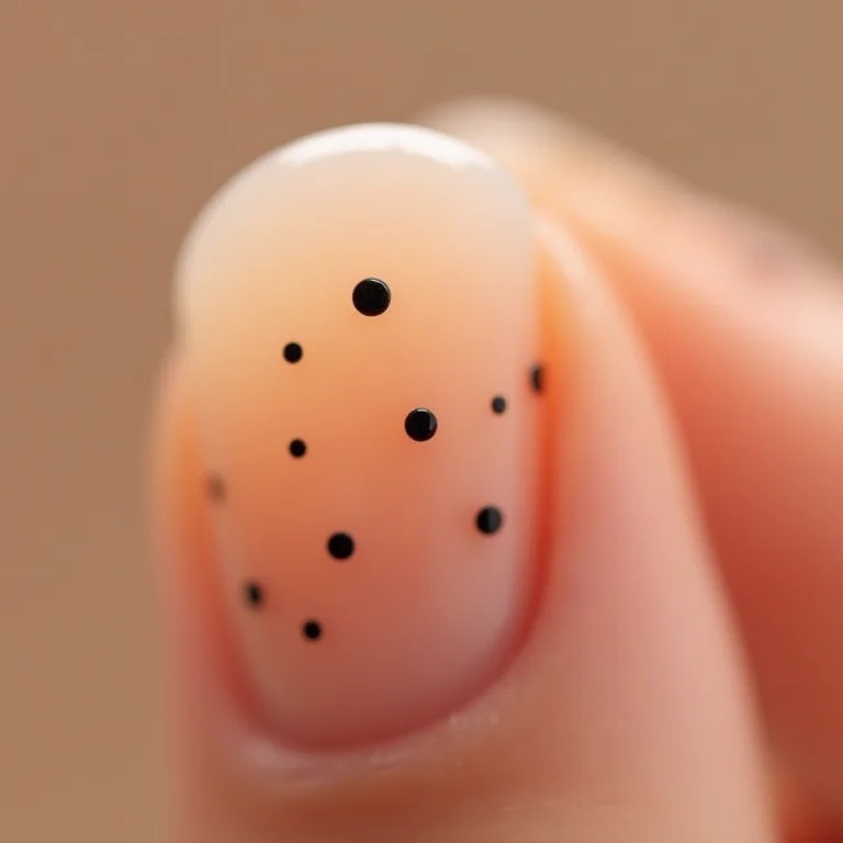 Unhas decoradas minimalistas com linhas pretas