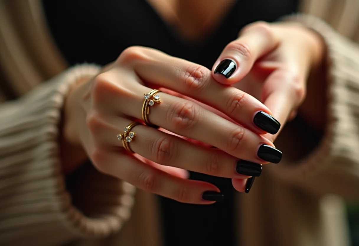 Unhas decoradas pretas: inspirações e tendências para unhas pretas decoradas