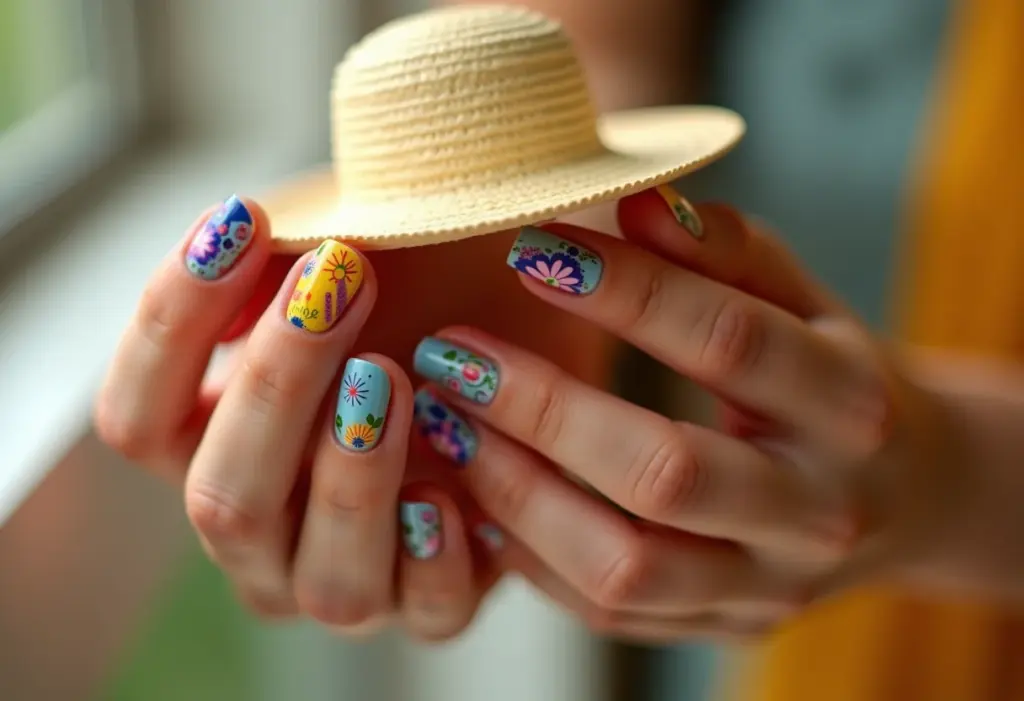 Unhas decoradas tema São João