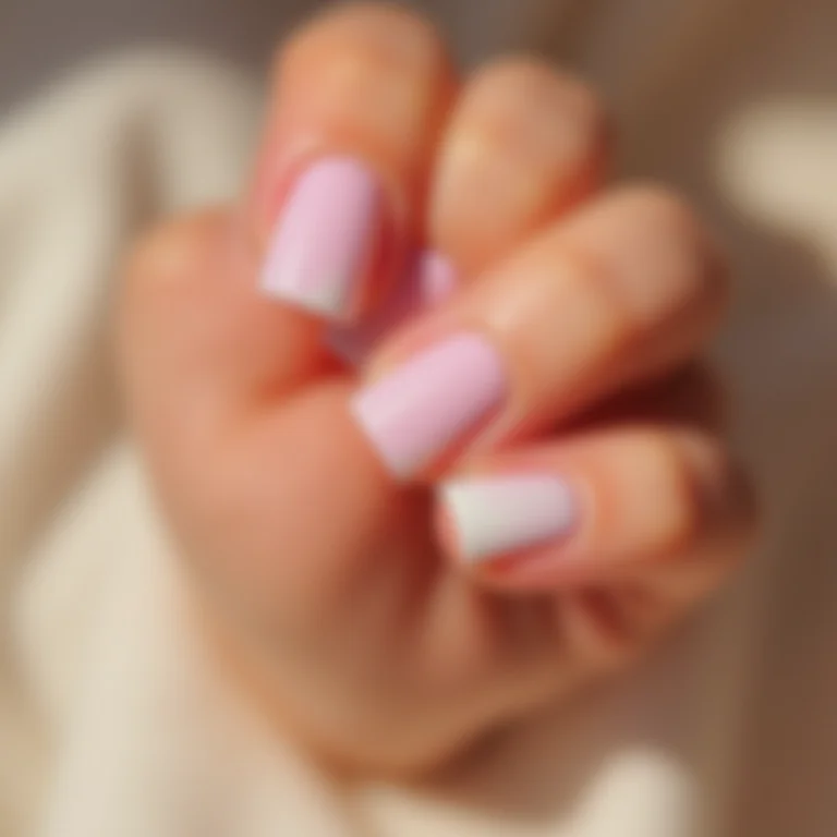 Unhas degradê com cores sutis