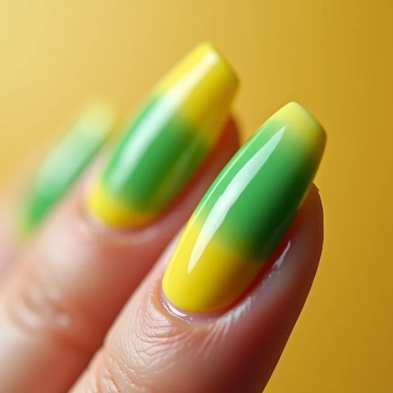 Unhas degradê com outras cores