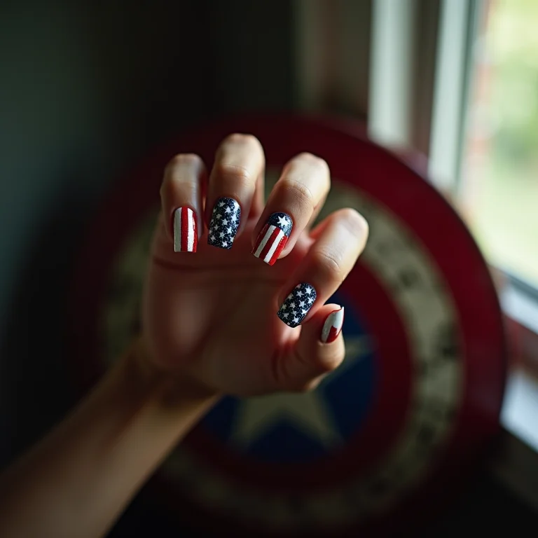 Unhas do Capitão América: patriotismo e estilo