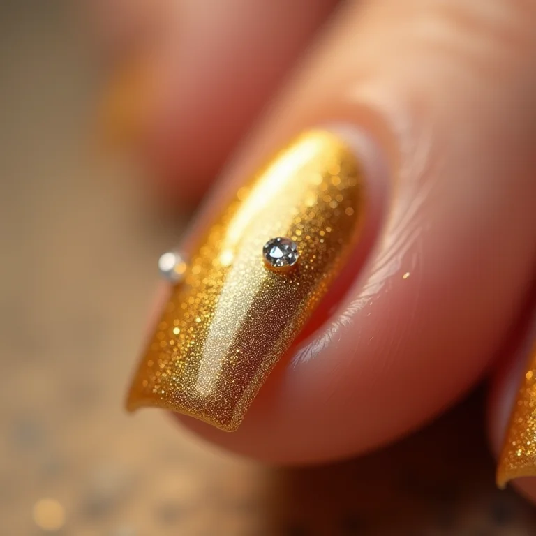 Unhas do pé com esmalte texturizado e pedrarias.