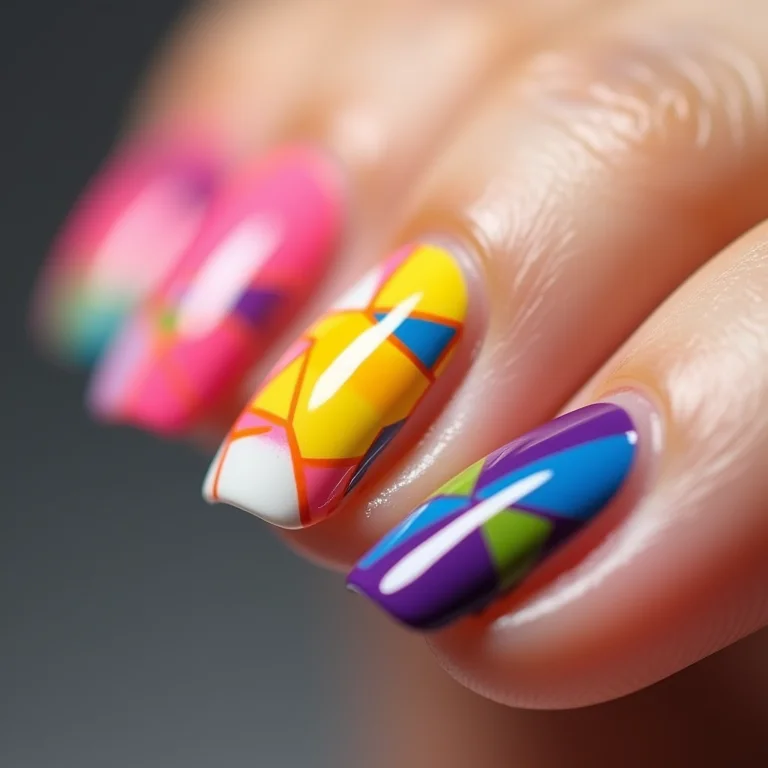 Unhas geométricas infantil