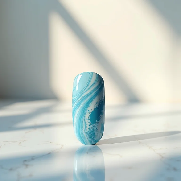 Unhas marmorizadas com água para um efeito único