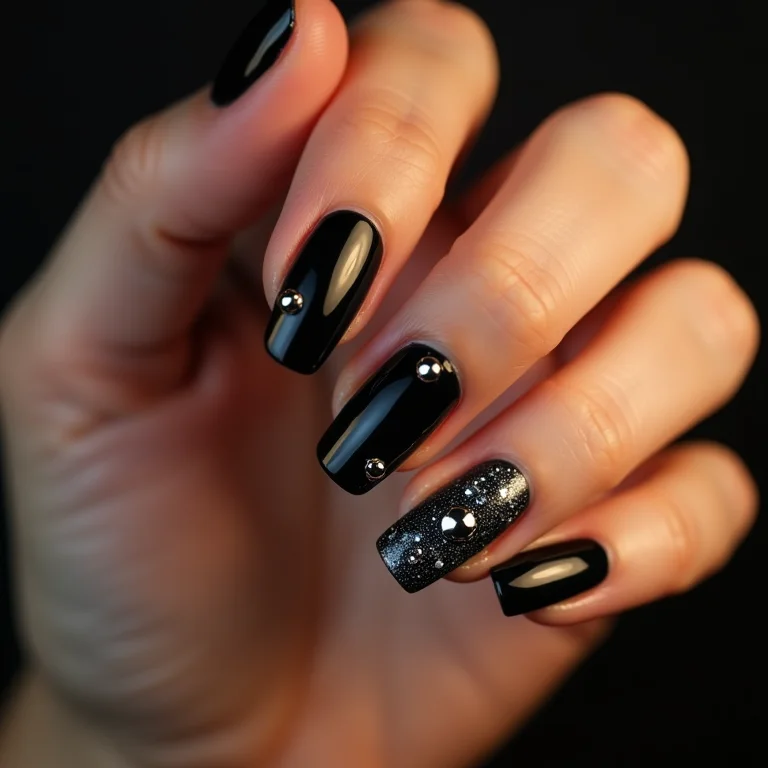 Unhas masculinas com estilo rock 'n' roll.