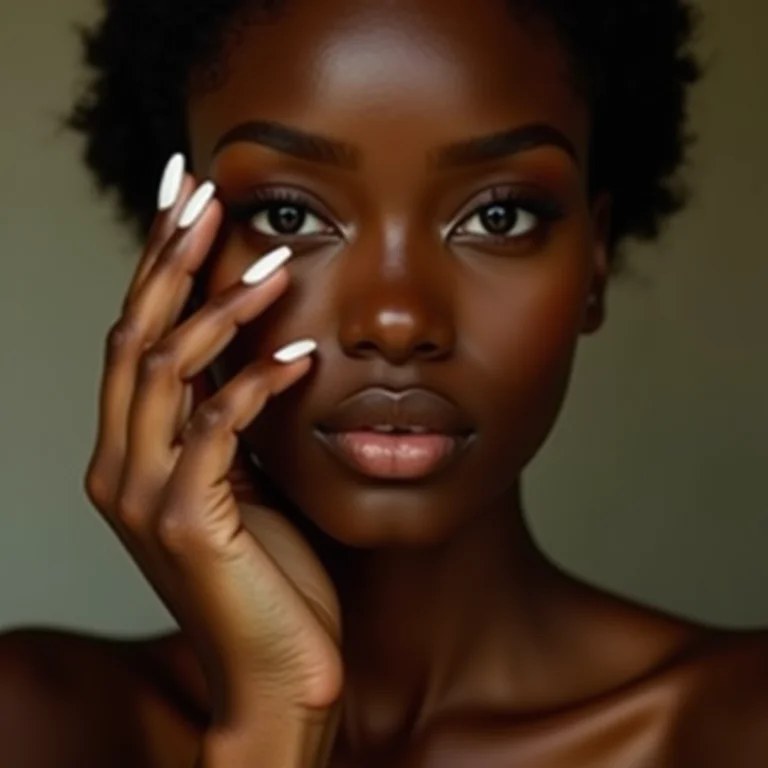 Unhas minimalistas e elegantes decoradas com linhas delicadas