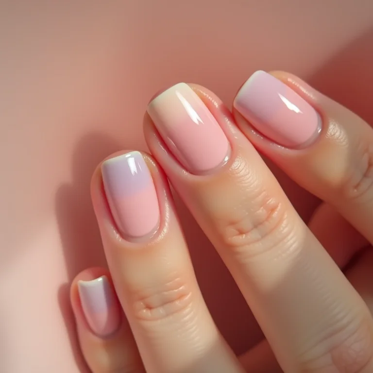 Unhas mismatched em tons pastel