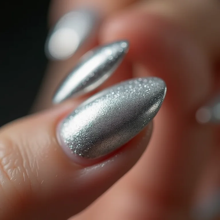 Unhas prateadas: prosperidade, abundância e intuição.