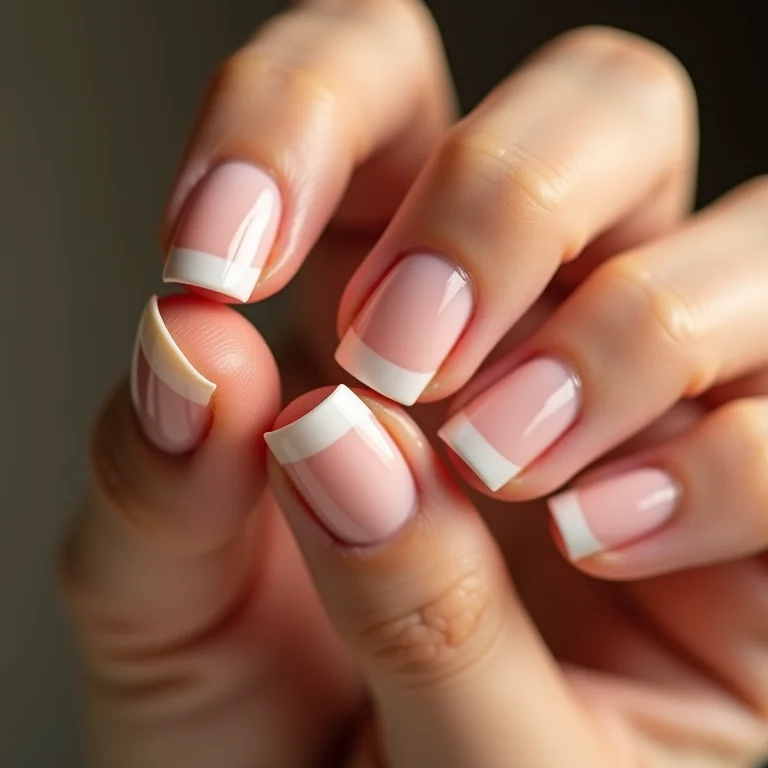 Unhas quadradas perfeitas com linhas limpas