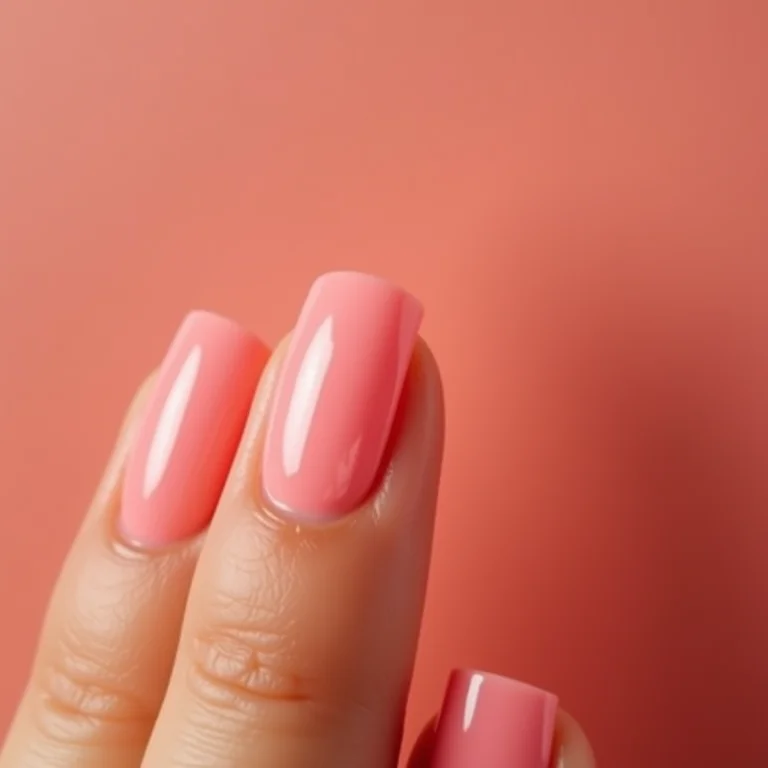 Unhas rosê com toque monocromático