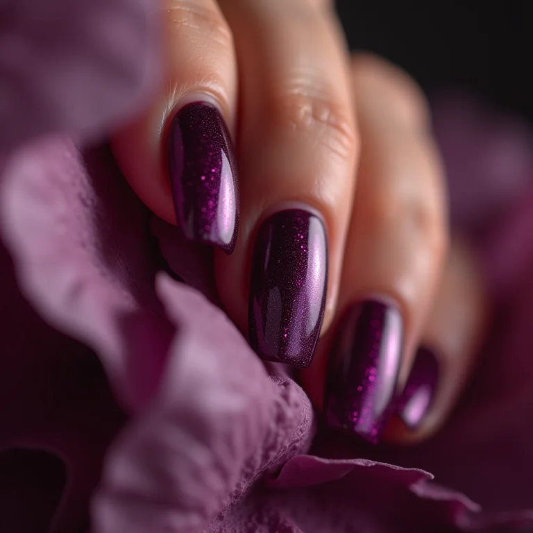 Unhas roxo ametista misteriosas e elegantes