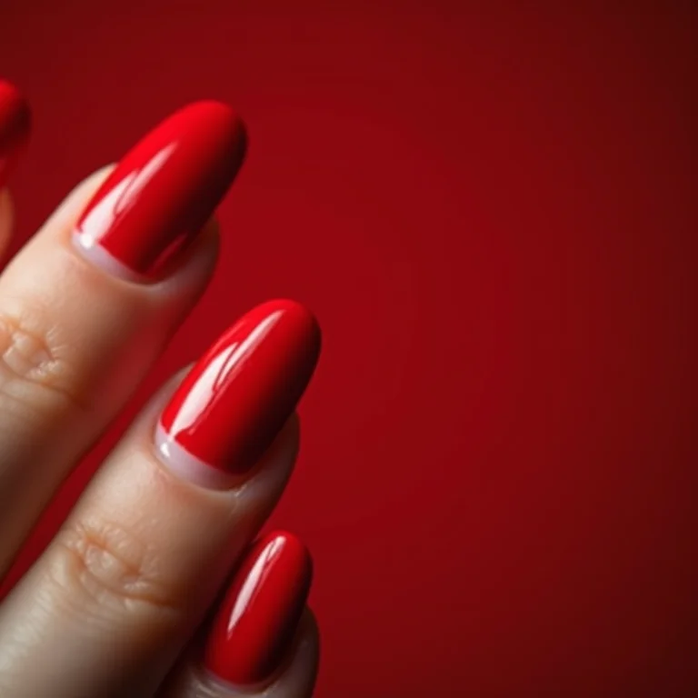 Unhas stiletto vermelhas poderosas