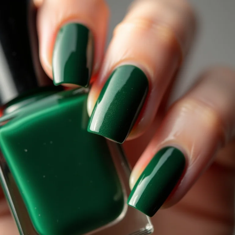 Unhas verde musgo, a cor da natureza para o inverno 2024