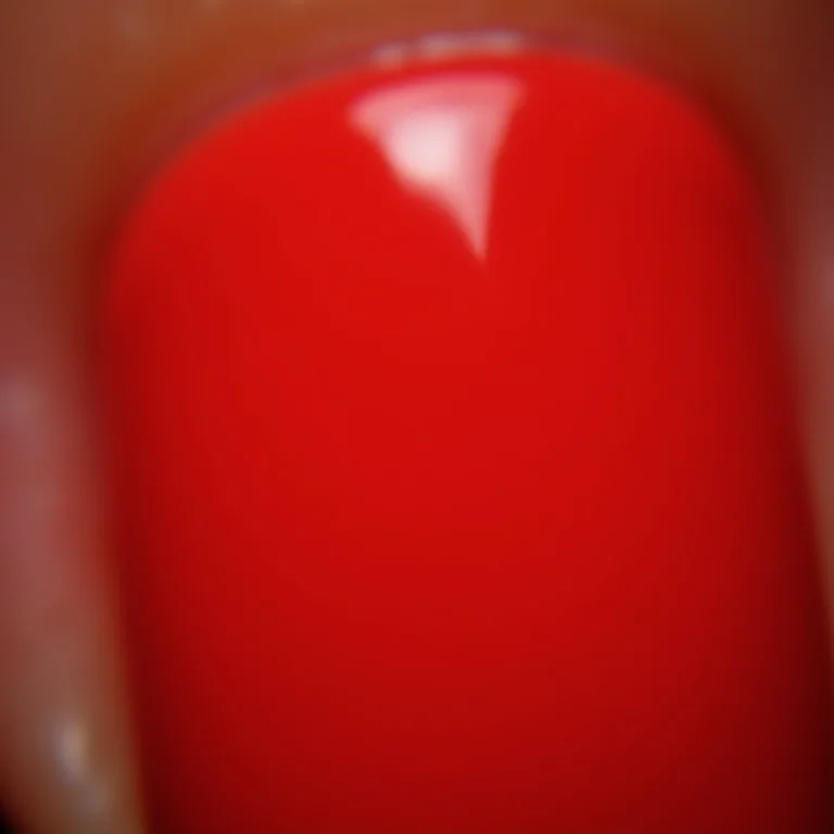 Unhas vermelhas impecáveis e bem cuidadas