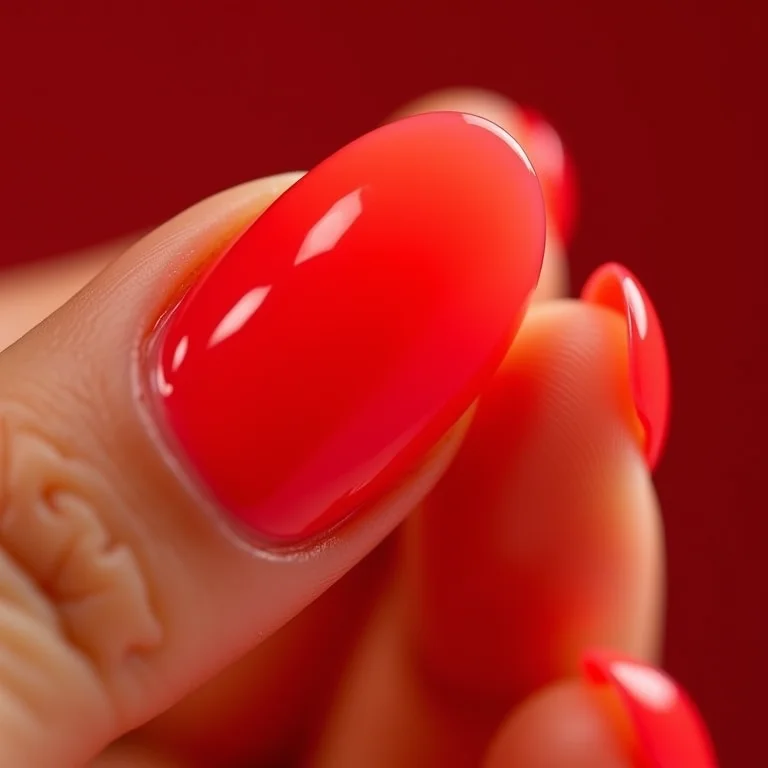 Unhas vermelhas translúcidas (jelly)