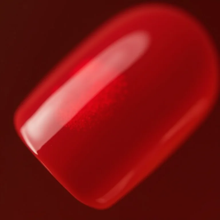 Unhas vermelho metalizado com brilho