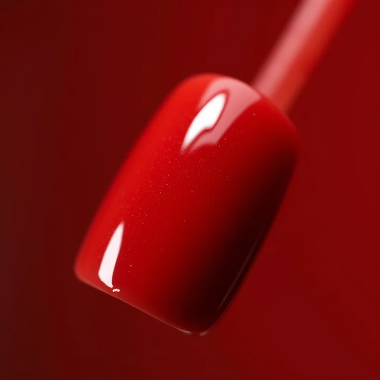 Unhas vermelho queimado em close extremo