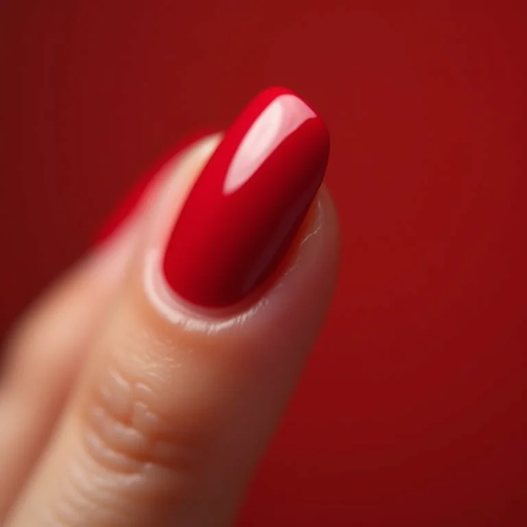 Unhas vermelho vinho cremoso