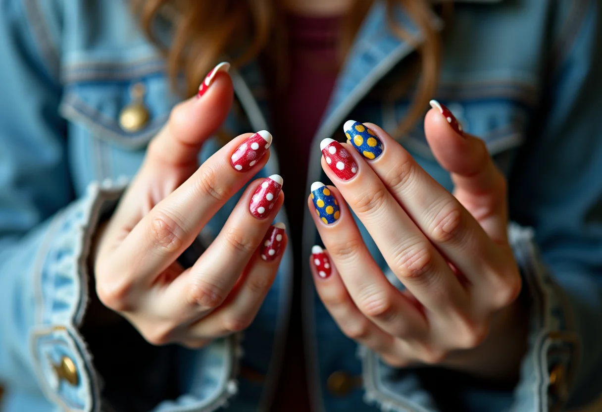 Unhas xadrez juninas.