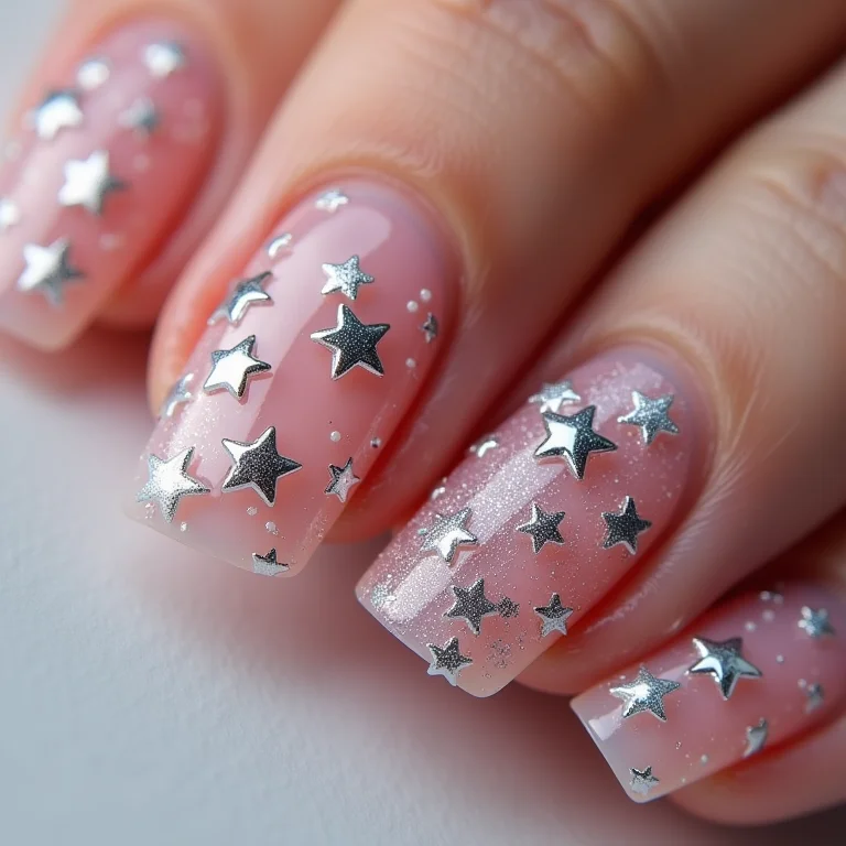 Variedade de adesivos de estrelas para unhas.