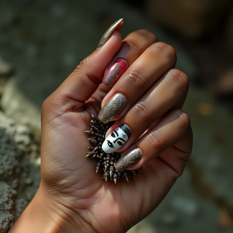 Variedade de unhas decoradas Umbanda