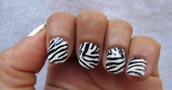 Zebra Texturizada com Gel e Detalhes em 3D: Arte e Sensação - inspiração