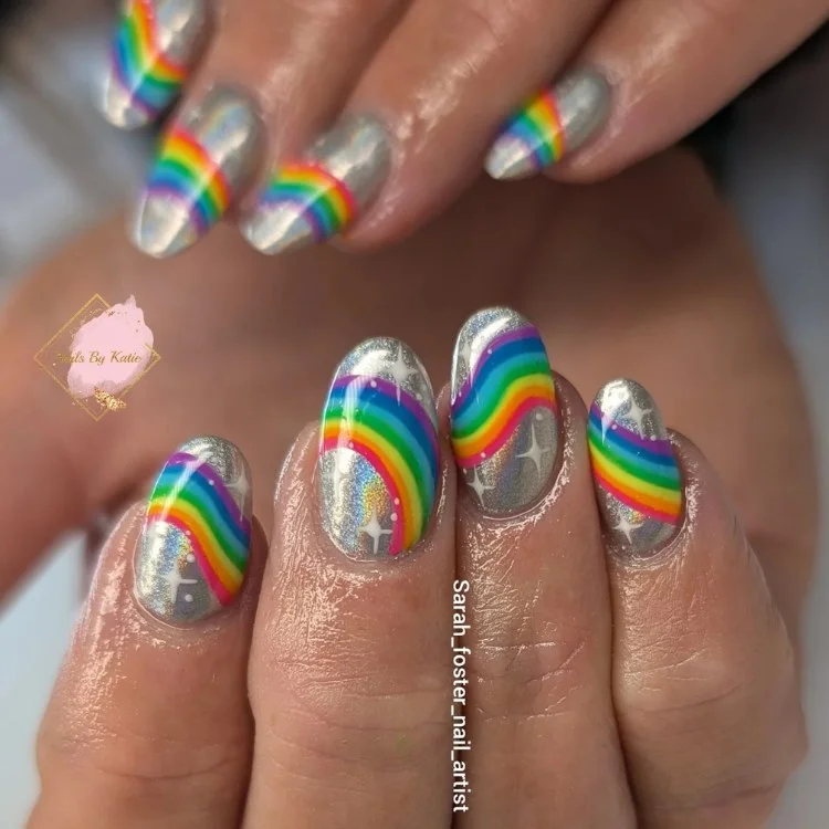 Com Glitter Holográfico: Um Arco-Íris de Encanto - inspiração
