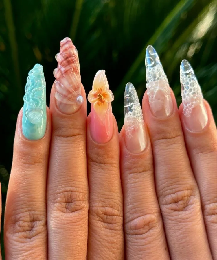 Glitter Geométrico: Formas Divertidas para um Visual Único - inspiração