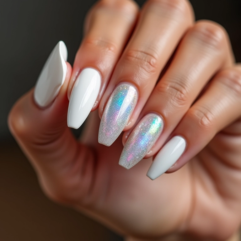 Unhas Ombré com Glitter Furta-cor: Brilho Sutil e Encantador - inspiração
