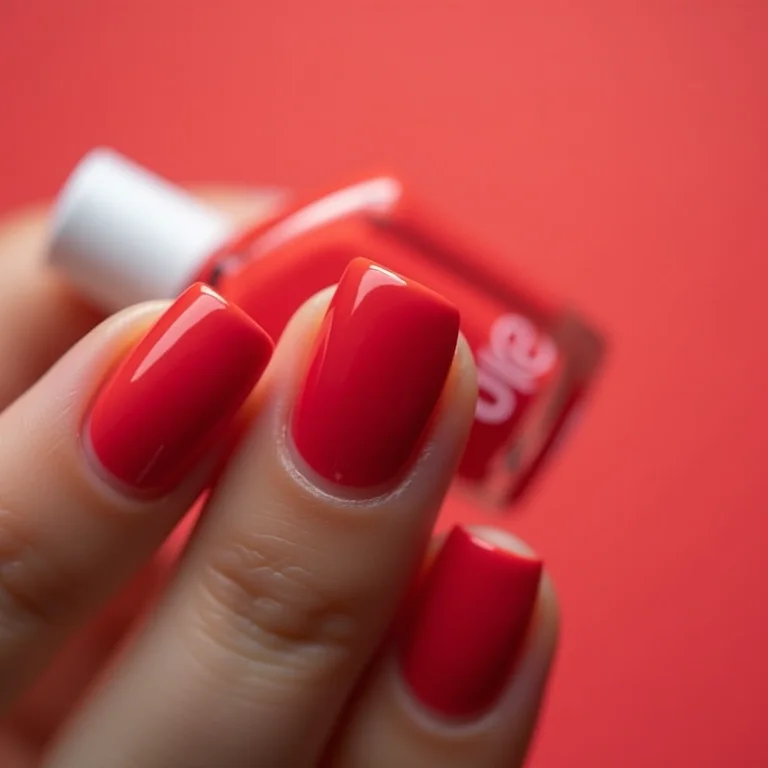 Unhas Essie Clássicas Vermelhas - detalhe