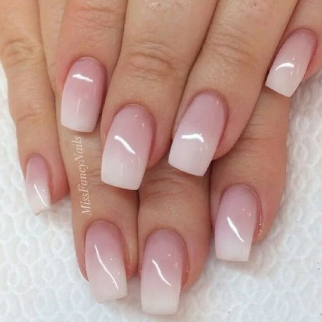 Francesinha Degradê (Ombré) do Branco ao Nude - detalhe