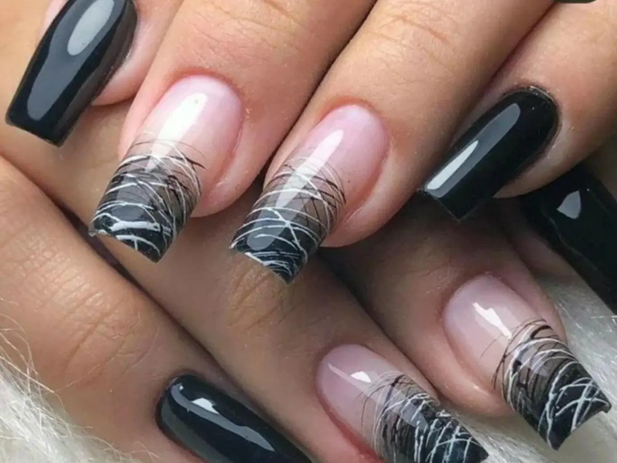 Texturizada com Spider Gel Branco: Design Inovador - inspiração