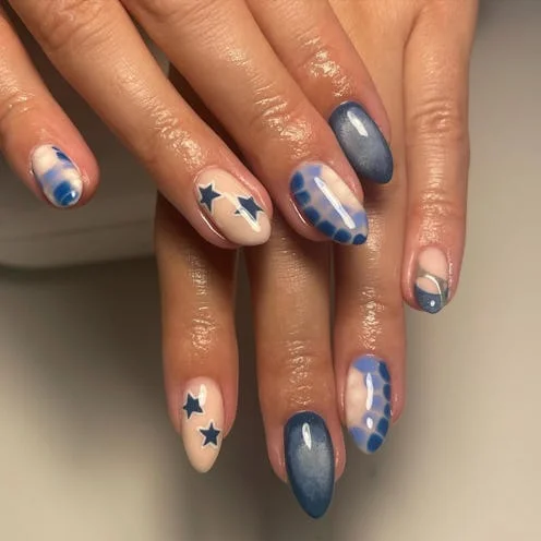 Francesinha Jeans com Spikes: Delicadeza com Atitude - detalhe