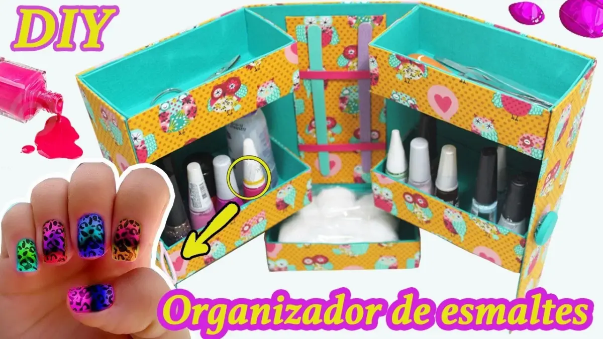 Toque Fun: Porta-Esmalte com Temática de Unicórnio - detalhe