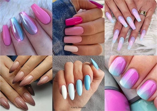 Unhas Tie-Dye - ideia