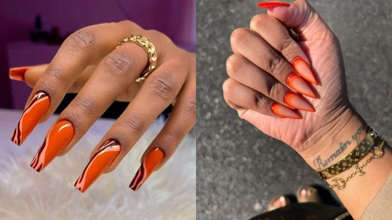 Laranja Vibrante com Acabamento Espelhado: Energia e Ousadia - inspiração