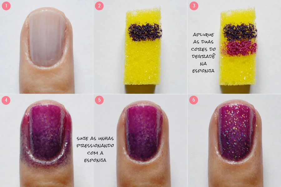 Glitter Degradê: Unhas Brilhantes para Ocasiões Especiais - ideia