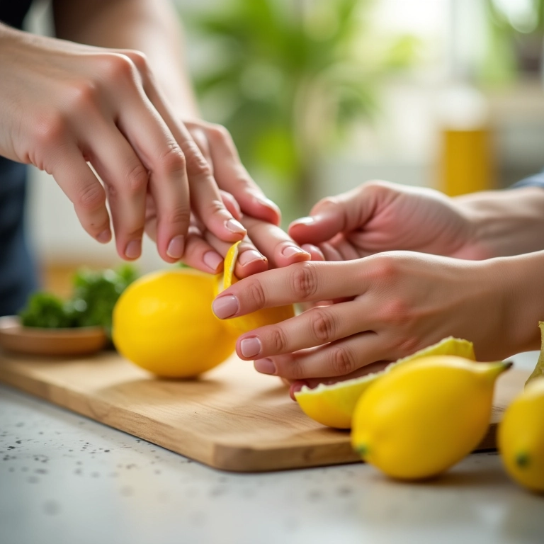 Suco de Limão Refrescante: Uma Ação Cítrica no Esmalte - inspiração