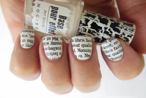 Jornal em Unhas Stiletto - inspiração